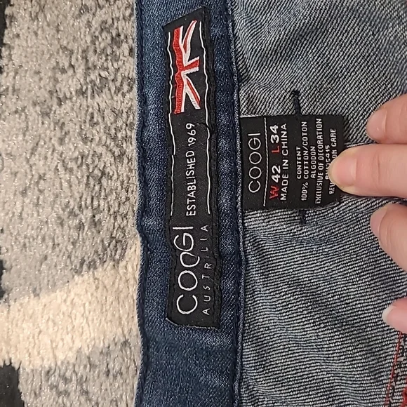 Vtg Y2K Coogi 1969 Baggy Hip-Hop Embroidered Jeans Size 42x34 - Picture 5 of 14